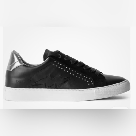 Zadig & Voltaire ZV1747 Studded Lighting Bolt Sneakers size 36 - Picture 1 of 11